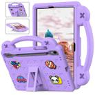 For Samsung Galaxy Tab S9 X710/X716B Handle Kickstand Children EVA Shockproof Tablet Case(Light Purple) - 1