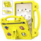 For Samsung Galaxy Tab S9 X710/X716B Handle Kickstand Children EVA Shockproof Tablet Case(Yellow) - 1