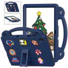 For Samsung Galaxy Tab A9+ X216B Handle Kickstand Children EVA Shockproof Tablet Case(Navy Blue) - 1