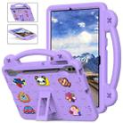 For Samsung Galaxy S7 FE 12.4 T730 / T736 Handle Kickstand Children EVA Shockproof Tablet Case(Light Purple) - 1