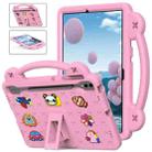 For Samsung Galaxy Tab S7+ / T970/T975/T976 Handle Kickstand Children EVA Shockproof Tablet Case(Pink) - 1