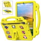 For Samsung Galaxy Tab S10+12.4 X820 Handle Kickstand Children EVA Shockproof Tablet Case(Yellow) - 1