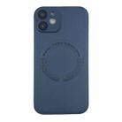 For  iPhone 12 MagSafe Leather All-inclusive TPU Shockproof Phone Case(Blue) - 1