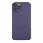 For iPhone 12 Pro MagSafe Leather All-inclusive TPU Shockproof Phone Case(Purple) - 1