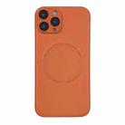 For iPhone 12 Pro Max Leather All-inclusive MagSafe TPU Phone Case(Orange) - 1