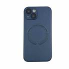 For iPhone 14 Pro MagSafe Leather All-inclusive TPU Shockproof Phone Case(Blue) - 1