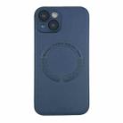 For iPhone 14 Plus MagSafe Leather All-inclusive TPU Shockproof Phone Case(Blue) - 1