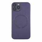 For iPhone 14 Pro Max MagSafe Leather All-inclusive TPU Shockproof Phone Case(Purple) - 1