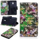 3D Colored Drawing Pattern Horizontal Flip Leather Case for Nokia 2.1, with Holder & Card Slots & Wallet(Green Butterfly) - 1