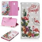 3D Colored Drawing Pattern Horizontal Flip Leather Case for Nokia 2.1, with Holder & Card Slots & Wallet(English Flamingo) - 1