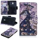 3D Colored Drawing Pattern Horizontal Flip Leather Case for Nokia 2.1, with Holder & Card Slots & Wallet(Peacock) - 1