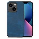 For iPhone 13 mini Vintage Leather PC Back Cover Phone Case(Blue) - 1