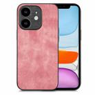 For iPhone 11 Vintage Leather PC Back Cover Phone Case(Pink) - 1