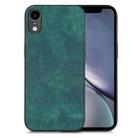 For iPhone XR Vintage Leather PC Back Cover Phone Case(Green) - 1