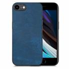 For iPhone 7 / 8 / SE 2022 / SE 2020 Vintage Leather PC Back Cover Phone Case(Blue) - 1
