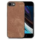 For iPhone 7 / 8 / SE 2022 / SE 2020 Vintage Leather PC Back Cover Phone Case(Brown) - 1