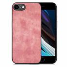 For iPhone 7 / 8 / SE 2022 / SE 2020 Vintage Leather PC Back Cover Phone Case(Pink) - 1