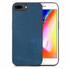 For iPhone 7 Plus / 8 Plus Vintage Leather PC Back Cover Phone Case(Blue) - 1