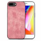For iPhone 7 Plus / 8 Plus Vintage Leather PC Back Cover Phone Case(Pink) - 1