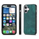 For iPhone 16 Plus Vintage Leather PC Back Cover Phone Case(Green) - 2