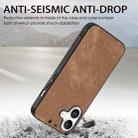 For iPhone 16 Plus Vintage Leather PC Back Cover Phone Case(Brown) - 3