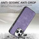 For iPhone 16 Pro Vintage Leather PC Back Cover Phone Case(Purple) - 3