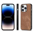 For iPhone 16 Pro Vintage Leather PC Back Cover Phone Case(Brown) - 2