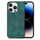 For iPhone 16 Pro Max Vintage Leather PC Back Cover Phone Case(Green) - 1