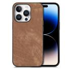 For iPhone 16 Pro Max Vintage Leather PC Back Cover Phone Case(Brown) - 1