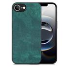 For iPhone 16e Vintage Leather PC Back Cover Phone Case(Green) - 1