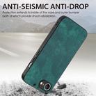 For iPhone 16e Vintage Leather PC Back Cover Phone Case(Green) - 3