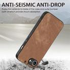 For iPhone 16e Vintage Leather PC Back Cover Phone Case(Brown) - 3