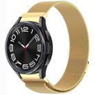 For Samsung Galaxy Watch 6 Classic Button Style Milan Magnetic Metal Watch Band(Gold) - 1