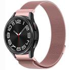 For Samsung Galaxy Watch 6 Classic Button Style Milan Magnetic Metal Watch Band(Pink) - 1