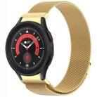 For Samsung Galaxy Watch5 / 5 Pro Button Style Milan Magnetic Metal Watch Band(Gold) - 1