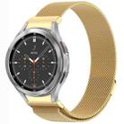 For Samsung Galaxy Watch4 / 4 Classic 46mm Button Style Milan Magnetic Metal Watch Band(Gold) - 1