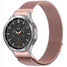 For Samsung Galaxy Watch4 / 4 Classic 46mm Button Style Milan Magnetic Metal Watch Band(Pink) - 1