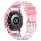 For Samsung Galaxy Watch6 44mm TPU Integrated Silicone Watch Band(Transparent Pink) - 2