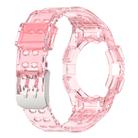 For Samsung Galaxy Watch6 44mm TPU Integrated Silicone Watch Band(Transparent Pink) - 3