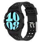 For Samsung Galaxy Watch6 44mm TPU Integrated Silicone Watch Band(Black) - 1