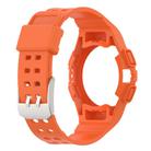 For Samsung Galaxy Watch6 44mm TPU Integrated Silicone Watch Band(Orange) - 3