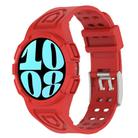 For Samsung Galaxy Watch6 44mm TPU Integrated Silicone Watch Band(Red) - 1