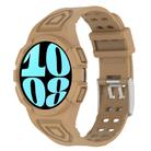 For Samsung Galaxy Watch6 44mm TPU Integrated Silicone Watch Band(Brown) - 1