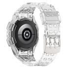 For Samsung Galaxy Watch6 40mm TPU Integrated Silicone Watch Band(Transparent White) - 2