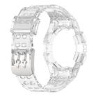 For Samsung Galaxy Watch6 40mm TPU Integrated Silicone Watch Band(Transparent White) - 3