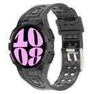 For Samsung Galaxy Watch6 40mm TPU Integrated Silicone Watch Band(Transparent Black) - 1
