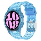For Samsung Galaxy Watch6 40mm TPU Integrated Silicone Watch Band(Transparent Blue) - 1
