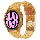 For Samsung Galaxy Watch6 40mm TPU Integrated Silicone Watch Band(Transparent Orange) - 1