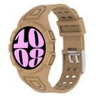 For Samsung Galaxy Watch6 40mm TPU Integrated Silicone Watch Band(Brown) - 1