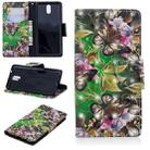 3D Colored Drawing Pattern Horizontal Flip Leather Case for Nokia 3.1, with Holder & Card Slots & Wallet(Green Butterfly) - 1